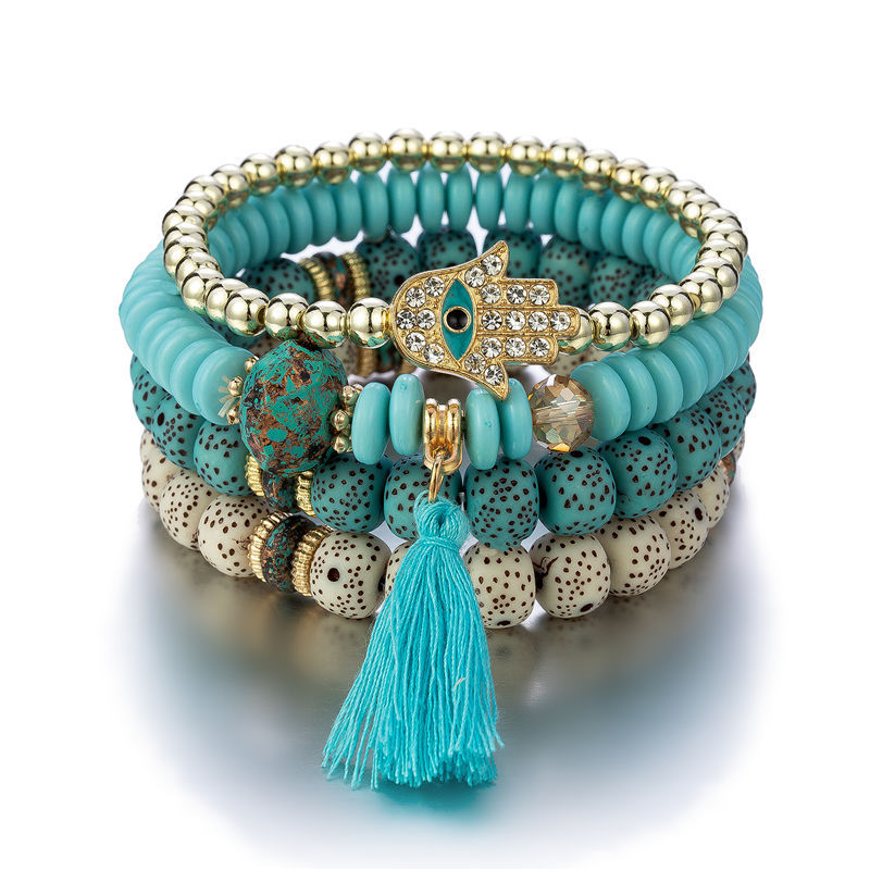 Bohemian Style Multi-Layer Beaded Bracelet Jewelry Wholesale 1 pieces